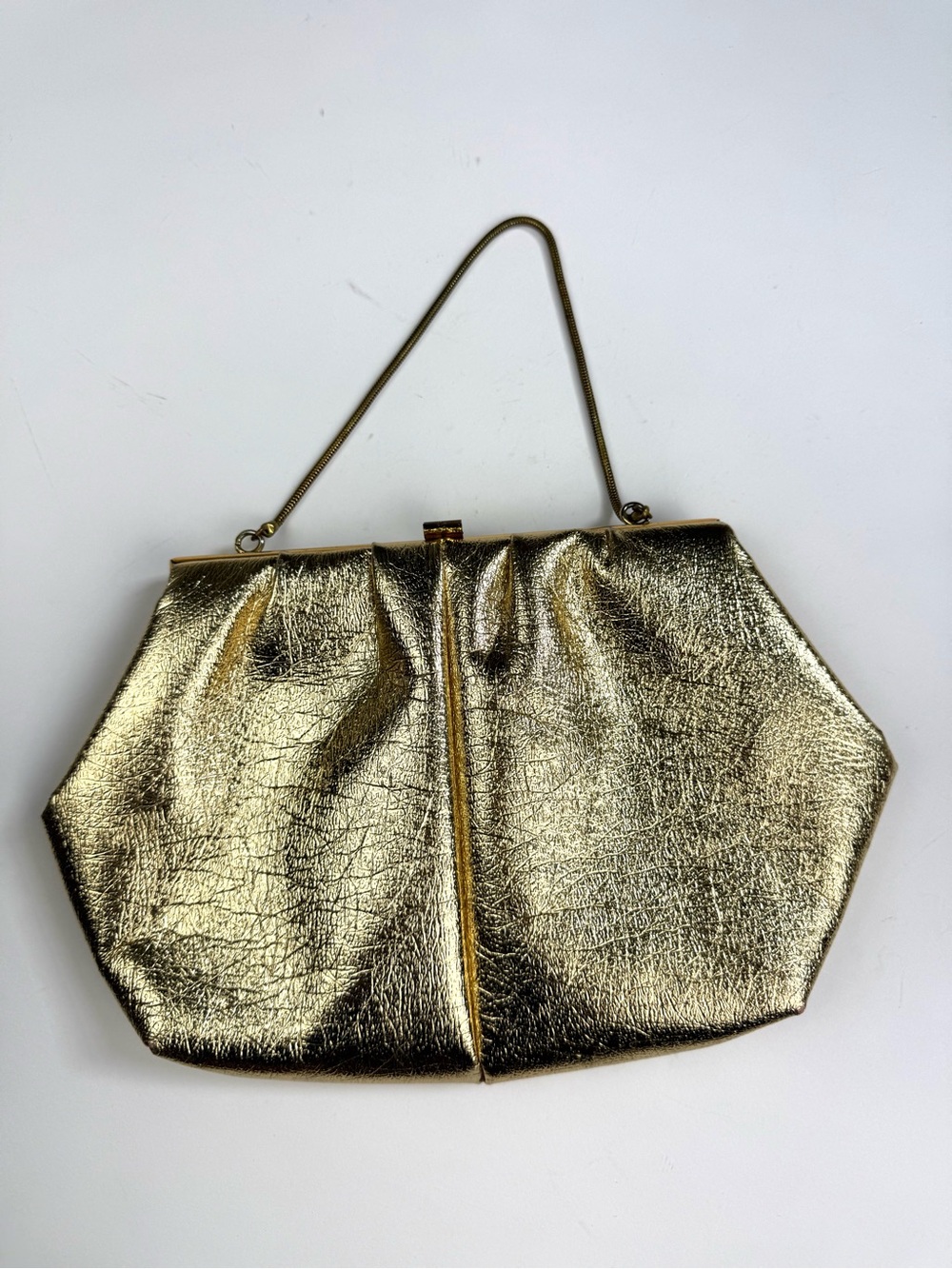 Vintage metallic gold clutch purse